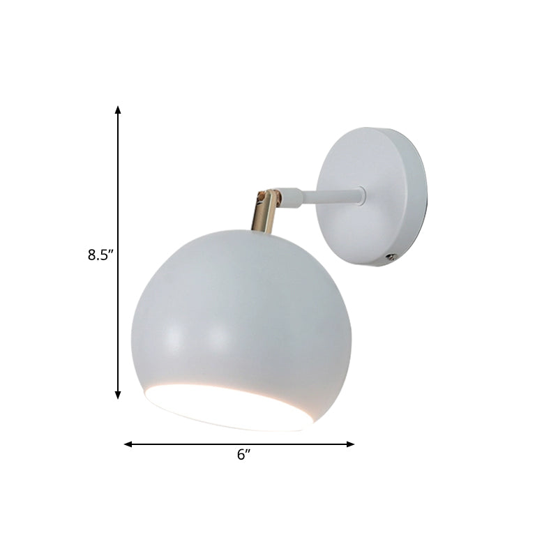 Rynx | Adjustable Global Bedroom Wall Lamp Light Fixture Industrial Style Metal 1 Light White Wall Fixture Light