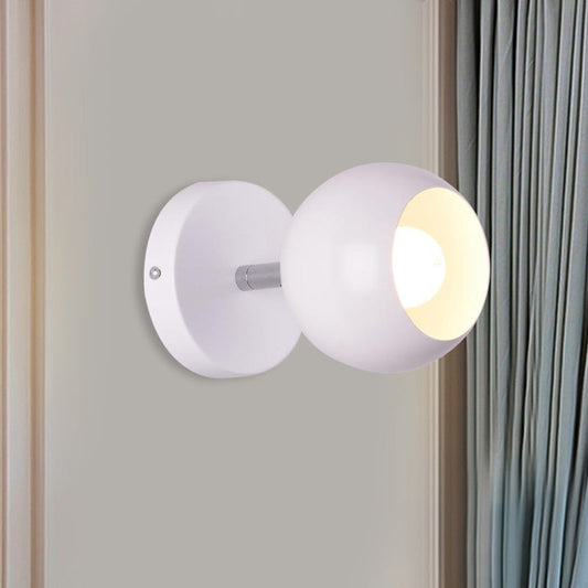 Rynx | Retro Style Global Wall Lighting 1 Light Metal Wall Lamp in White for Living Room