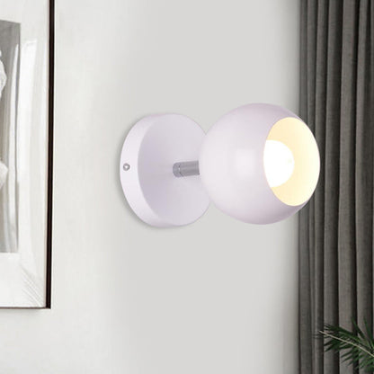 Rynx | Retro Style Global Wall Lighting 1 Light Metal Wall Lamp in White for Living Room