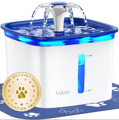 Rynx | 95oz Pet Water Fountain, Automatic Dispenser with Filters for Cats and Dogs