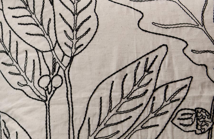 Rynx | Botanical embroidered pillows, set of 2