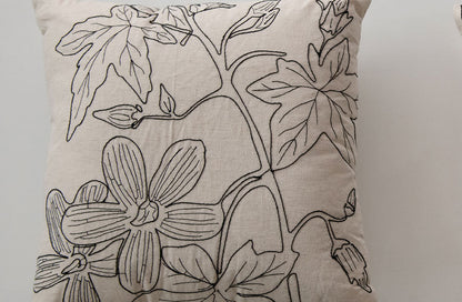Rynx | Botanical embroidered pillows, set of 2
