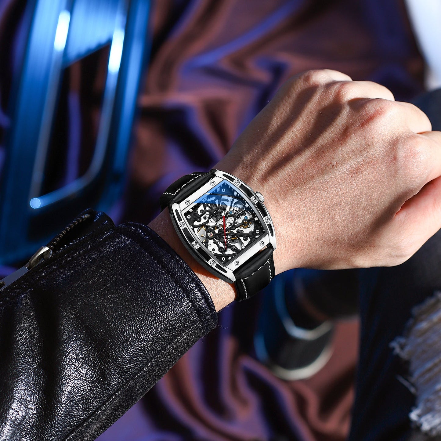Rynx | Men's Skeleton Automatic Mechanical Watch