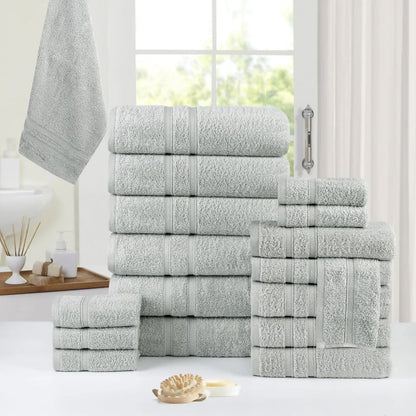 Rynx | 18-pieces: Bibb Home Zero Twist Egyptian cotton towel set