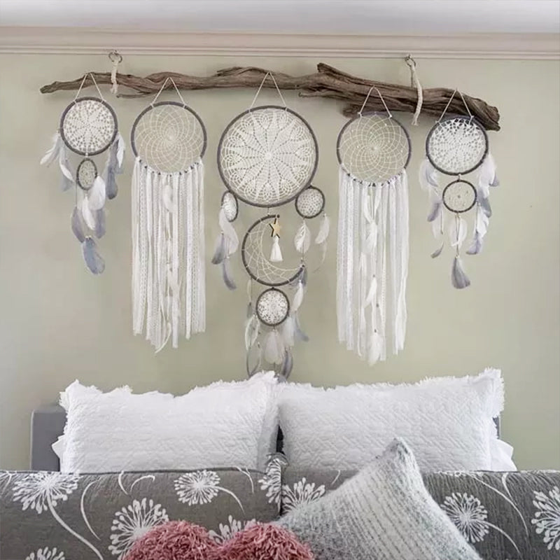 Rynx | Dreamcatcher Moon And Stars Hanging Over The Bed (5 Pieces)
