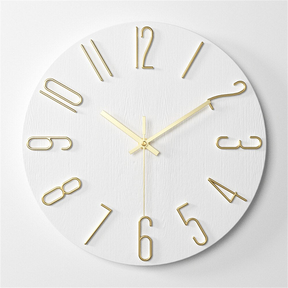 RYNX | Glowtech – Modern Plastic Wall Clock White gold