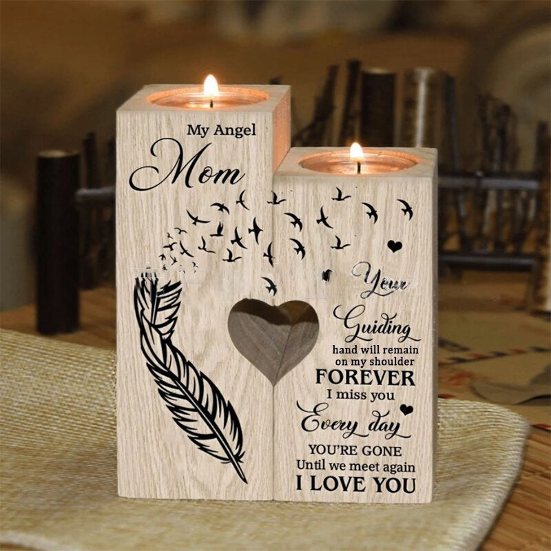 Rynx | LäChle Much More - Wooden Candle Holder With Candle Gift For Your Loved Ones