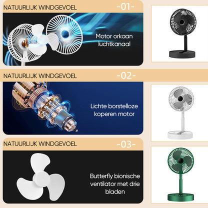 Rynx | Rechargeable Foldable Telescopic Table Fan