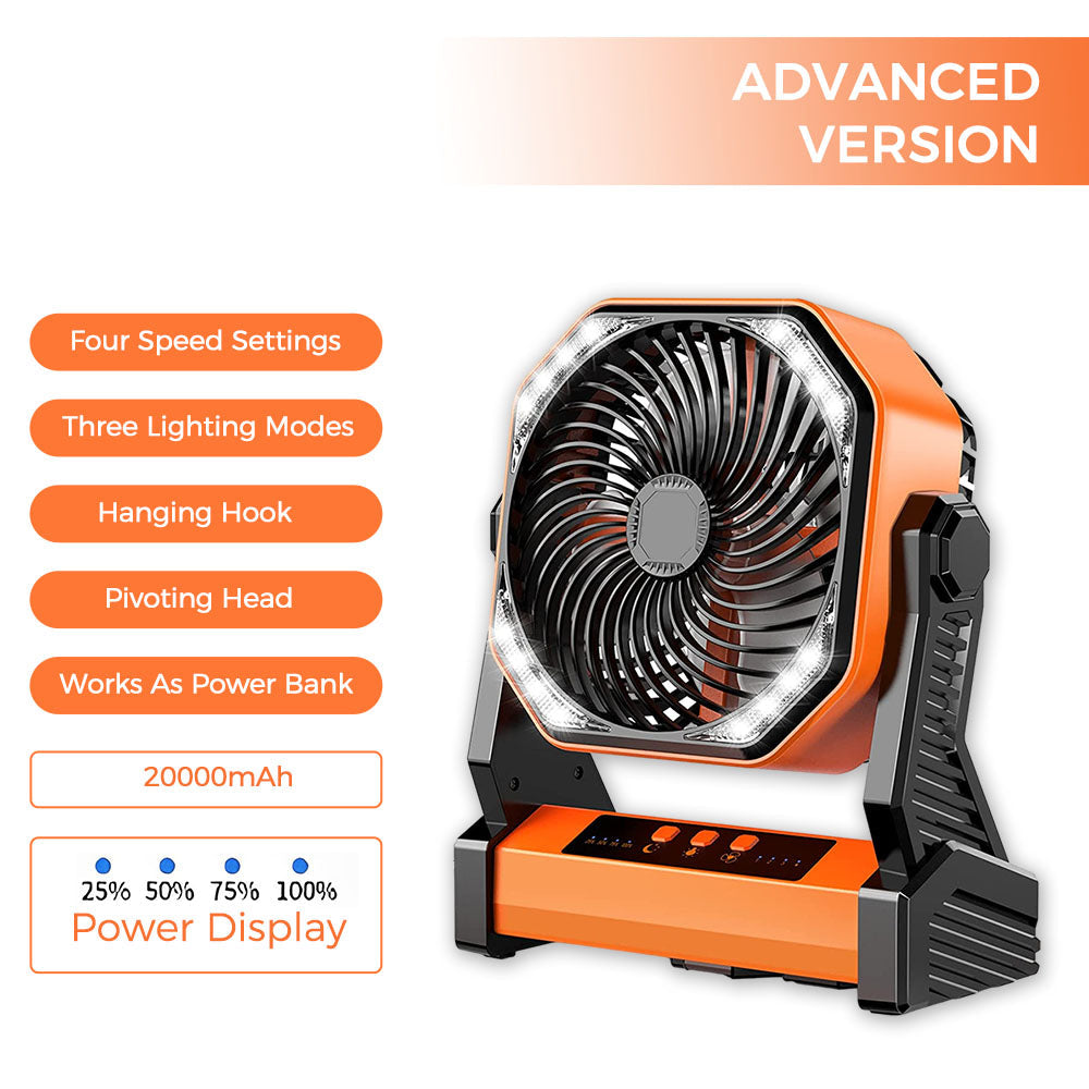 Rynx | Camping LED Fan with Light