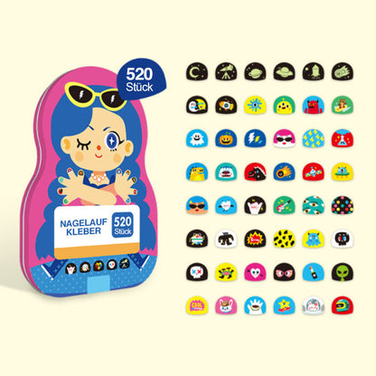 Rynx | Nail Sticker Set for Kids (520 Pieces)