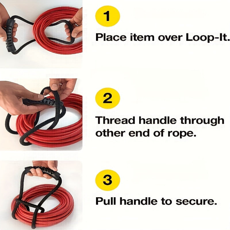 Rynx | Nylon Hose Reel with Handle - 24-Inch Collapsible Garden Hose Organizer, Space-Saving Tubing Holder for Home, Garage, Boat and RV, Ideal for Outdoor, Camping and Construction Use