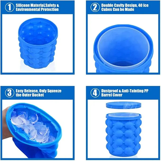 Rynx | Space-saving ice cube container with lid