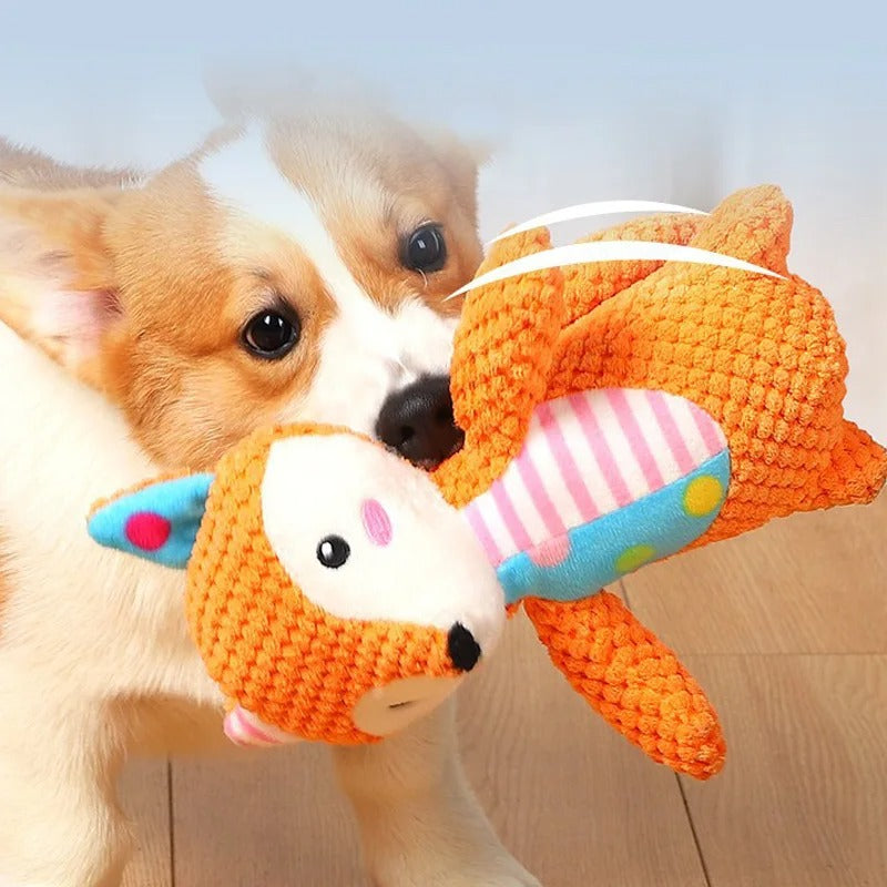 Rynx | Plush Squeaky Dog Toy for Teeth Cleaning & Interactive Play