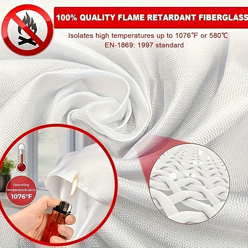 Rynx | 4 Piece Premium Fiberglass Fire Blankets - Heat-Resistant, Compact and Reusable for Kitchen, Home, School, Office, Camping, and Car Emergencies