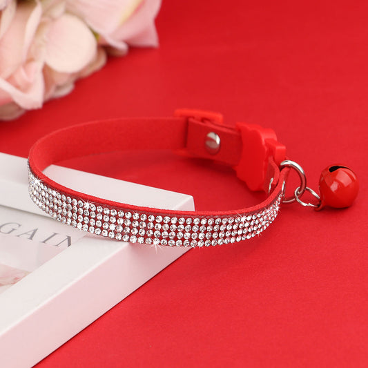 Rynx | Soft Suede Rhinestone Cat Collar