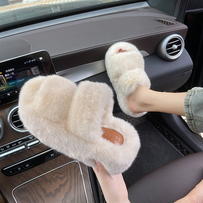 Rynx | Leisure Fleece-lined Platform Slippers