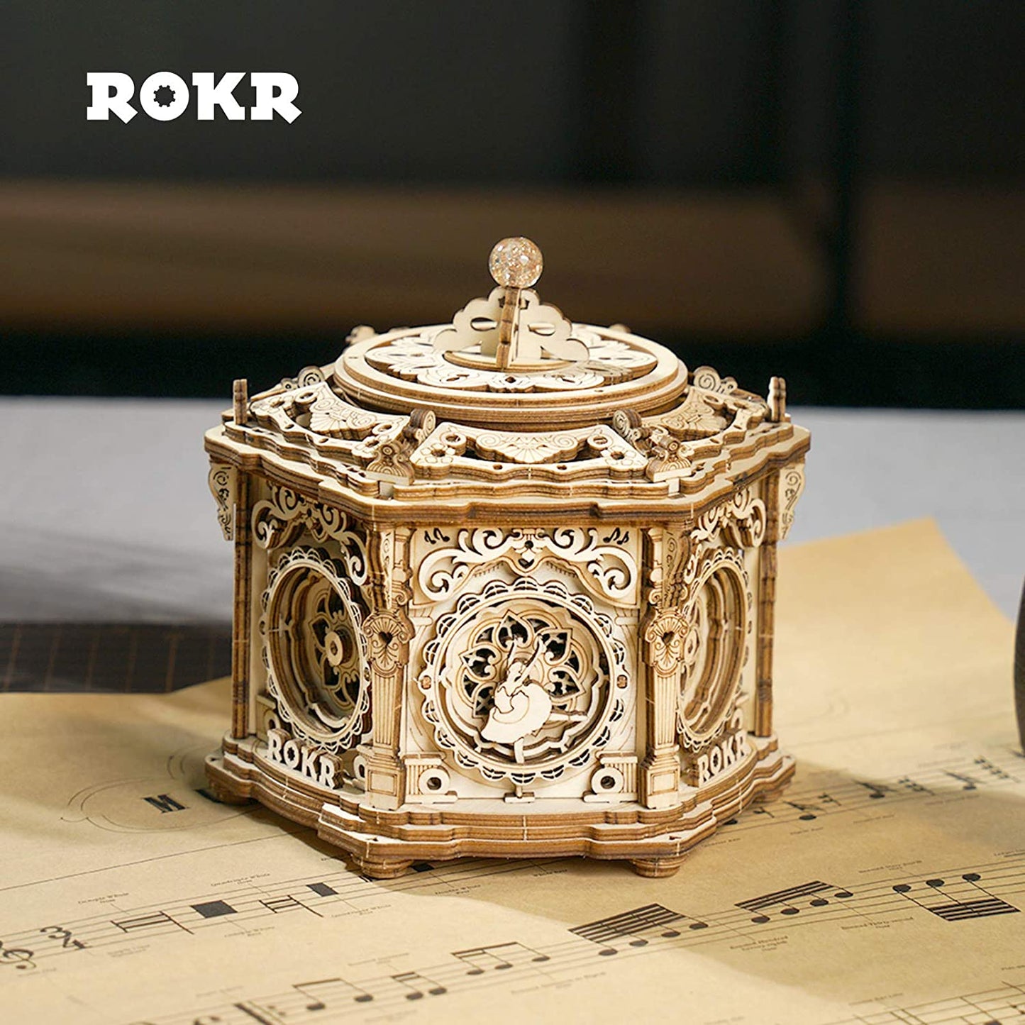Rynx | DIY Mechanical Music Box Kit 3D Wooden Puzzle Box