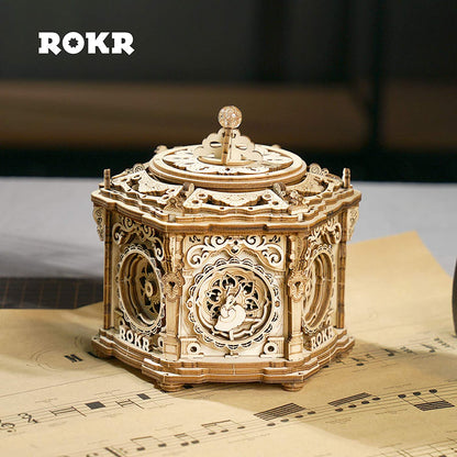Rynx | DIY Mechanical Music Box Kit 3D Wooden Puzzle Box