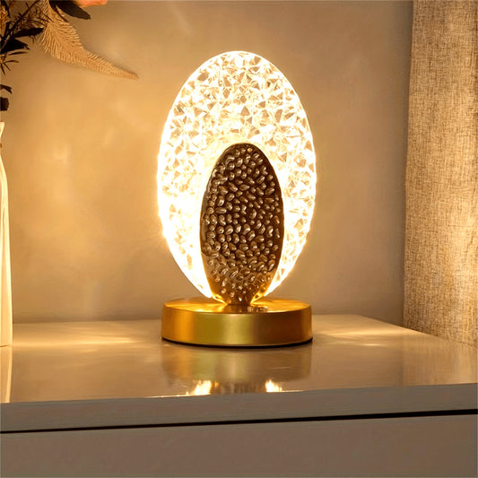Rynx | FeatherLamp - USB Touch Table Lamp with Peacock Feather Design, Infinite Dimmable LED Light