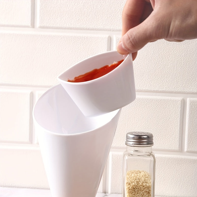 Rynx | 2 in 1 French Fries and Ketchup Holder - Restaurant Organizer to Keep Fries and Sauce Neatly Arranged