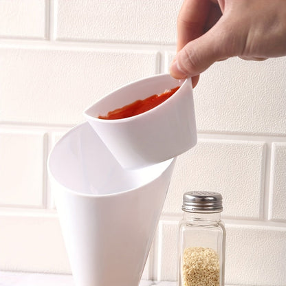 Rynx | 2 in 1 French Fries and Ketchup Holder - Restaurant Organizer to Keep Fries and Sauce Neatly Arranged