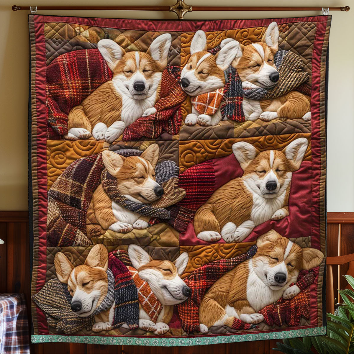 Rynx | Corgi Cuddle Time Quilt