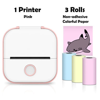 Rynx | T02 Portable Mini Wireless Thermal Pocket Printer Self-Adhesive Stickers Used for DIY, Journal Stickers Portable Printer