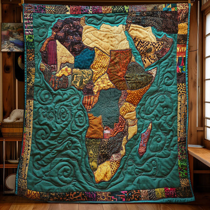 Rynx | Teal Map Of Africa Quilt