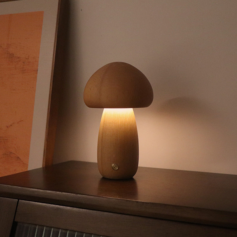 RYNX | Mushroom Table Lamp In Wood