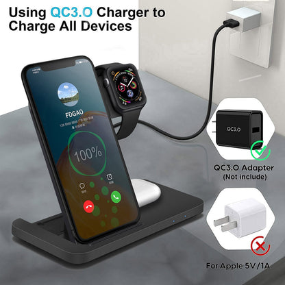 Rynx | 3 in 1 charger for iPhones, Apple Watch & Airpods