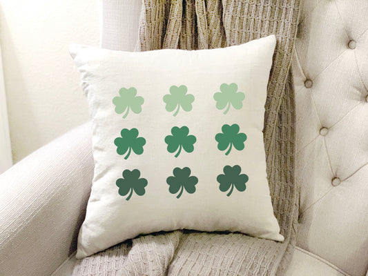 Rynx | 9 Shamrocks - 18x18 inch St. Patrick's Day pillow cover