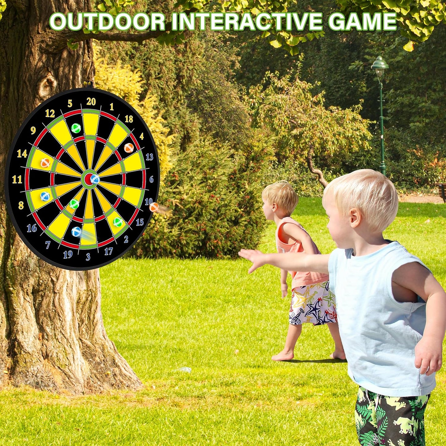RYNX | Large Double-Sided Dartboard For Kids – Play, Learn And Relax