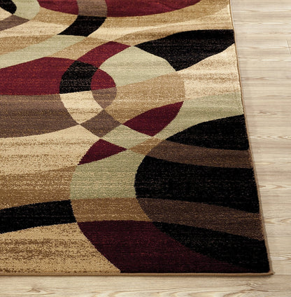 Rynx | CircleHaven Luxe Rug | Multicolored Circles | Soft & Easy to Care For | Living Room & Bedroom
