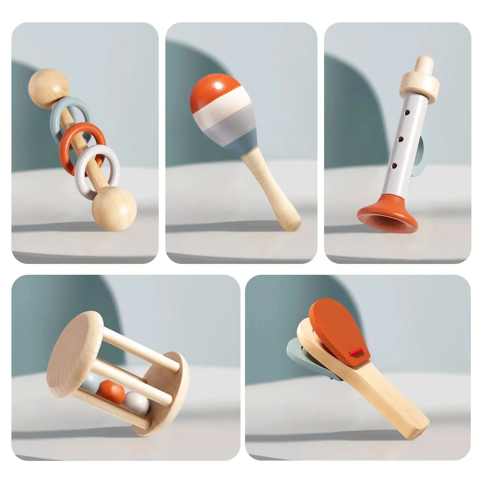 RYNX | Wood Montessori Musical Instrument Set For Toddlers - Professionally Tuned Xylophone, Maracas And More - Educational Gift For Preschoolers