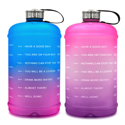 Rynx | Reusable & Motivational Gradient Water Bottle with Time Marker Reminder - 3.78L / 1 Gallon