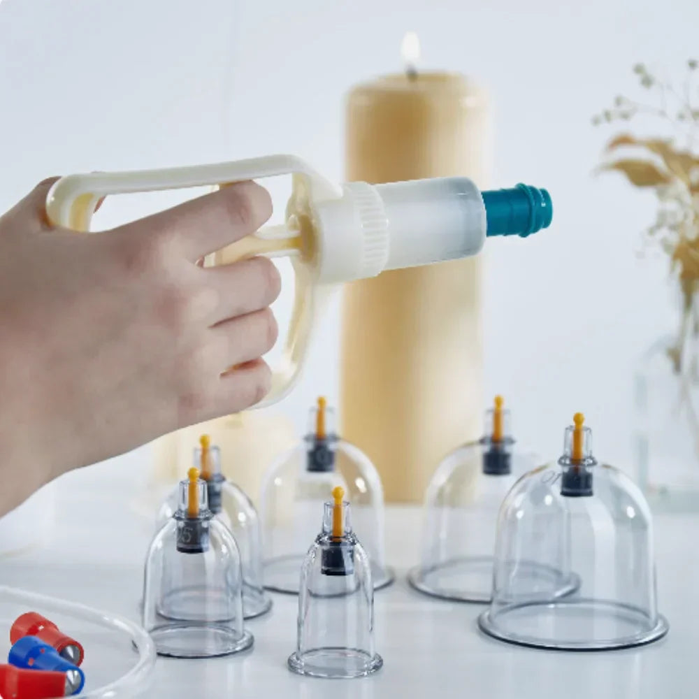 Rynx | 32-Glass Vacuum Cupping Set: Extensive Body Massage Care For Shoulders And More