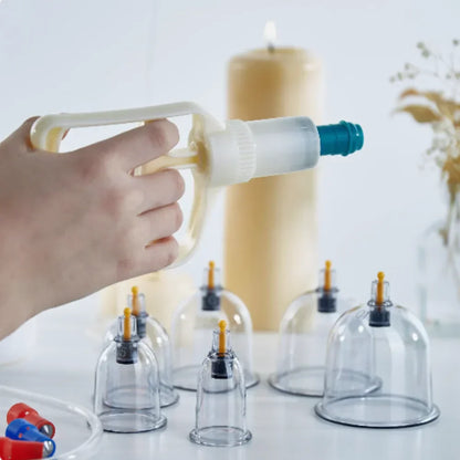 Rynx | 32-Glass Vacuum Cupping Set: Extensive Body Massage Care For Shoulders And More