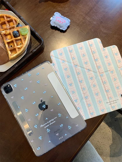 Rynx | Kawayii Für IPad Air 11 iPad 10. Generation 10.9 9th 8th 7th 10.2 Mini 6 7 13in Blumen Schleifen Druck Soft Funda Hüllen