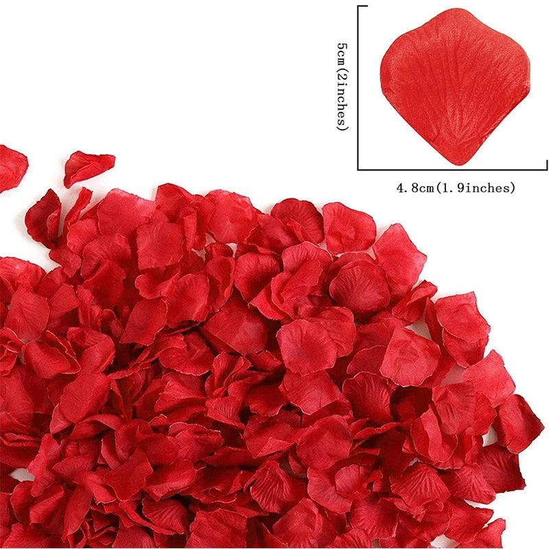 Rynx | Romantic Elegance Silk Rose Petals Collection: 1000 Luxurious Red Petals for Memorable Celebrations
