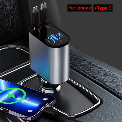 Rynx | 4 in-1 retractable car charger