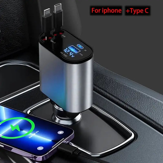 Rynx | 4 in-1 retractable car charger