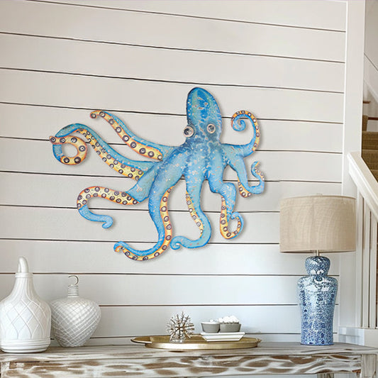 Rynx | Recycled hammered metal octopus wall decoration