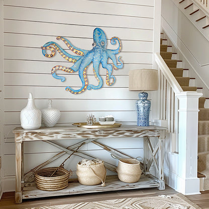 Rynx | Recycled hammered metal octopus wall decoration