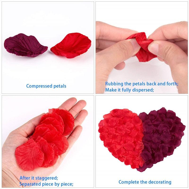Rynx | Romantic Elegance Silk Rose Petals Collection: 1000 Luxurious Red Petals for Memorable Celebrations