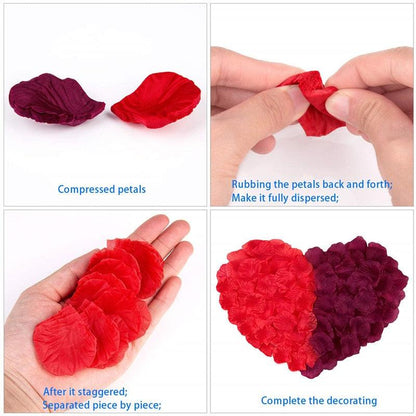 Rynx | Romantic Elegance Silk Rose Petals Collection: 1000 Luxurious Red Petals for Memorable Celebrations