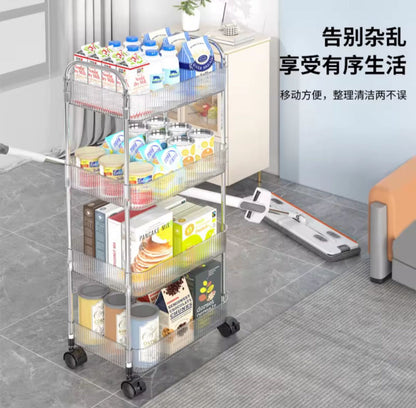 Rynx | Multifunction 4-Level Acrylic Cart/Shelf
