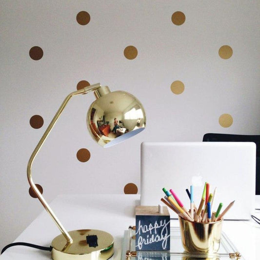 Rynx | Golden Magic Dot Wall Tattoos: Chic Home Decor for Children and Interior Styling