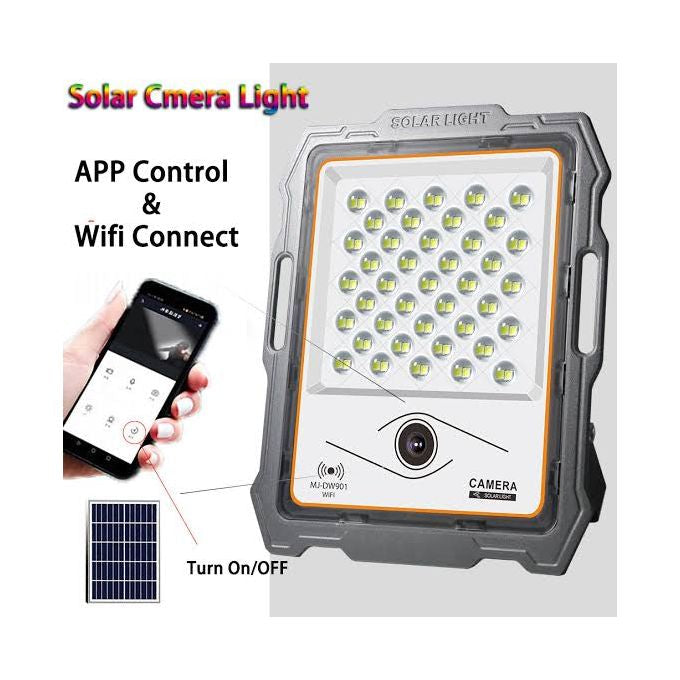 Rynx | Smart Solar LED Floodlight with Wireless Camera + Solar Panel + Optical Lens