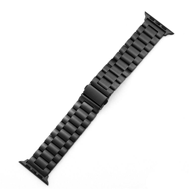 Rynx | Folded buckle 3 pearls stainless steel watch strap for Apple Watch Ultra 49mm & Watch Ultra 2 49mm / Series 10 46mm / 9 & 8 & 7 45mm / SE 3 & SE 2 & 6 & SE & 5 & 4 44mm / 3 & 2 & 1 42mm (Black)