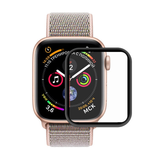 Rynx | ENKAY Hat-Prince 3D Full-Screen Electroplating PET Curved Heat Bend HD Screen Protector for Apple Watch Series 4 40mm (Black)